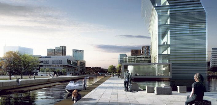 Det nye Munchmuseet, sett fra østkanten. (Foto: Hav Eiendom) Det nye Munchmuseet, sett fra østkanten. (Foto: Hav Eiendom)
