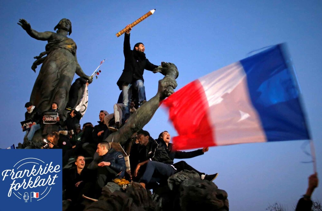 Fra protestene etter angrepet på satiremagasinet Charlie Hebdo i 2015. Fra protestene etter angrepet på satiremagasinet Charlie Hebdo i 2015.