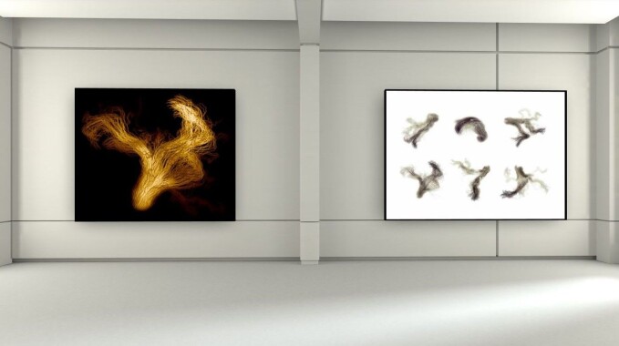 Kristian Stølevik Olsen: "Cluster Instability I" (left) and "Cluster Instability II". Kristian Stølevik Olsen: "Cluster Instability I" (left) and "Cluster Instability II".