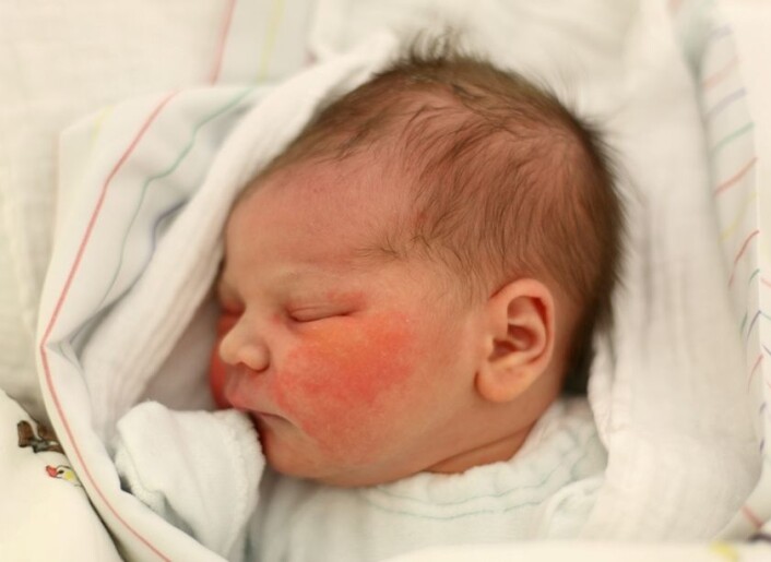 Hvor mye av grunnlaget for menneskespråk ligger klart i denne ferske babyens hjerne? (Foto: Colourbox) Hvor mye av grunnlaget for menneskespråk ligger klart i denne ferske babyens hjerne? (Foto: Colourbox)