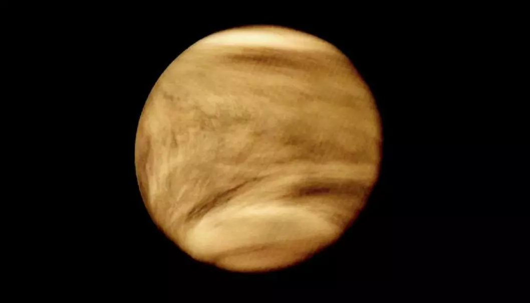 Skylaget på Venus sett av Pioneer Venus Orbiter i 1979. Hva skjuler seg i disse skyene?