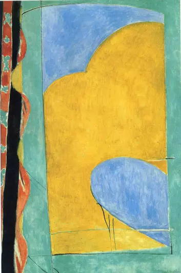 Et bilde brukes gjerne for å lette opp en tekst og for å gi en inngang til den. Men effekten kan være den stikk motsatte, ifølge doktoravhandlingen til Eva Wannås Brante. Den gule gardinen til Henri Matisse er et av de seks bildene som er brukt i testene.