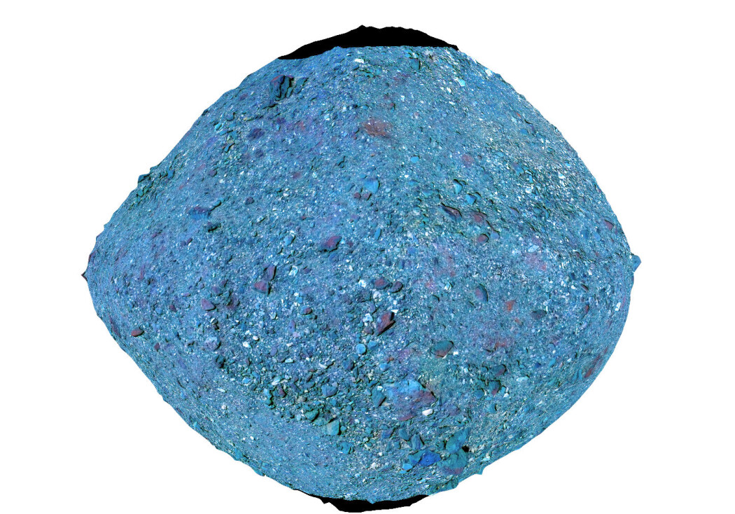 Dette er et bilde av asteroiden i falske farger, som viser forskjellige typer mineraler på overflaten. Dette er et bilde av asteroiden i falske farger, som viser forskjellige typer mineraler på overflaten.