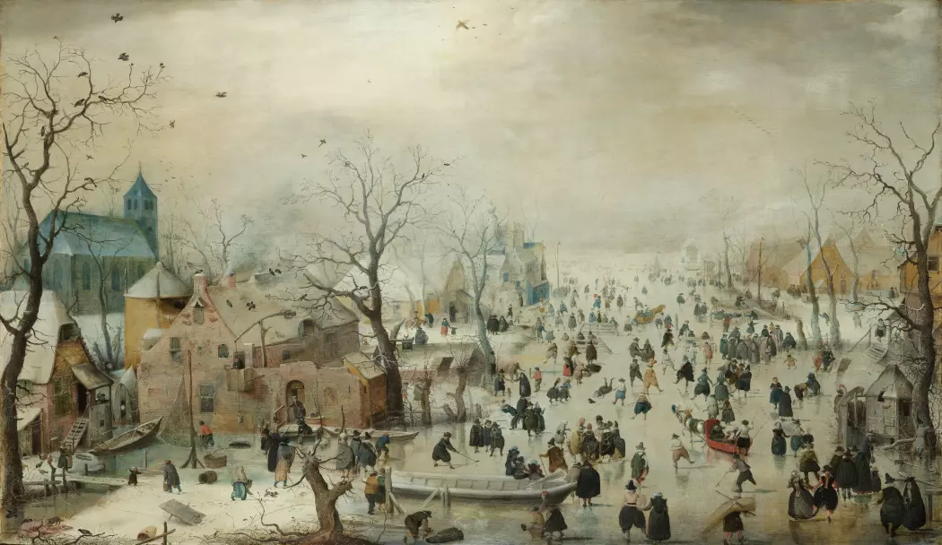 Den nederlandske kunstneren Hendrick Avercamp malte vinteraktivitet på isen første halvdel av 1600-tallet. Da var det kaldt i Sentral- og Nord-Europa.