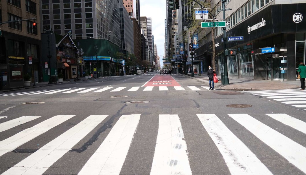 Empty streets in Manhattan. COVID-19 lockdowns all over the world led to lower levels of air pollution. Empty streets in Manhattan. COVID-19 lockdowns all over the world led to lower levels of air pollution.