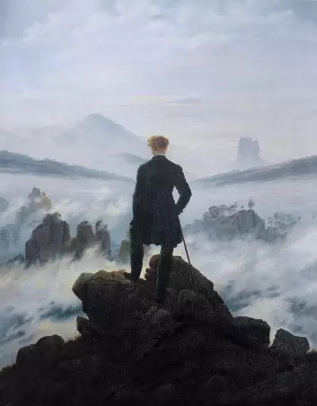 Caspar David Friedrichs selvportrett ble brukt som eksempel på romantikken. Men de beste bildene i læremateriell er kontrastrike og informative, og ikke «bare» dekorative.