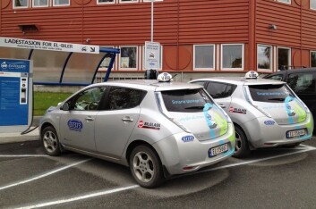 Sintef har testet fem Nissan Leaf elbiler i samarbeid med Trøndertaxi. (Foto: Green Highway) Sintef har testet fem Nissan Leaf elbiler i samarbeid med Trøndertaxi. (Foto: Green Highway)