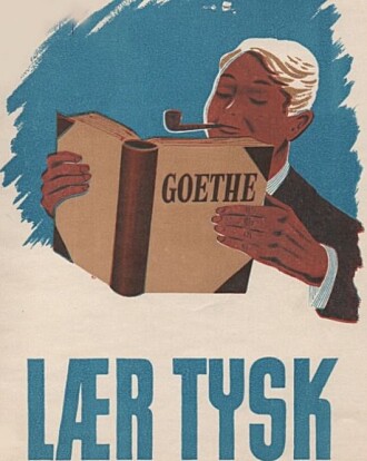 En ikke ubetydelig virksomhet fra NS-myndighetene var å drive propaganda for nazismen og denne brosjyren har et helt klart budskap. Lær tysk. En ikke ubetydelig virksomhet fra NS-myndighetene var å drive propaganda for nazismen og denne brosjyren har et helt klart budskap. Lær tysk.