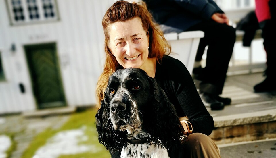 May-Britt Moser and her dog, Fado.