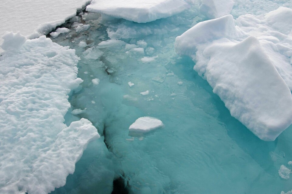 'Satellitter gir gode data om isutbredelsen, men vi mangler gode data om istykkelsen i Arktis.' (Foto: Bjørnar Kjensli)