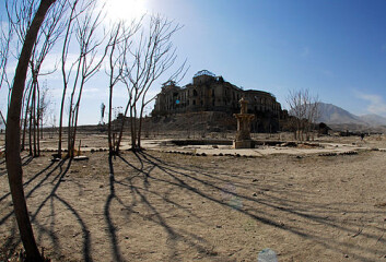 "Kongepalasset i Kabul. (Foto: NTNU/Vitenskapsmuseet)" "Kongepalasset i Kabul. (Foto: NTNU/Vitenskapsmuseet)"