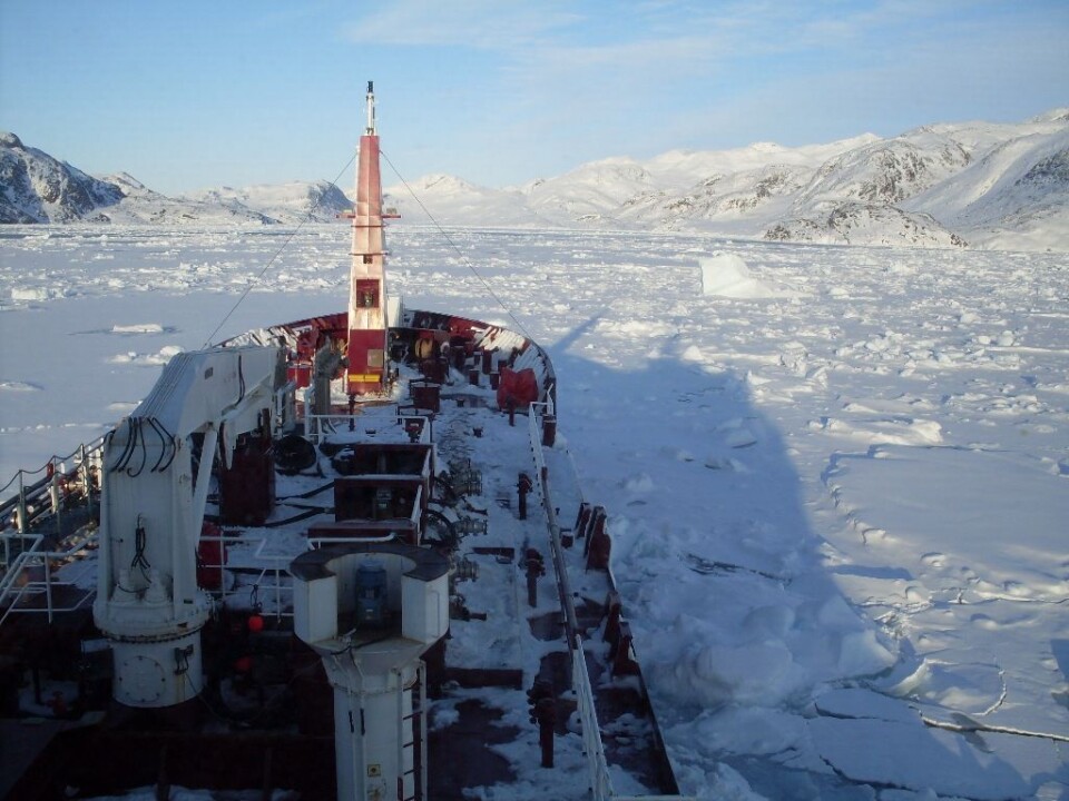 En tanker i Arktis. (Foto: Colourbox)