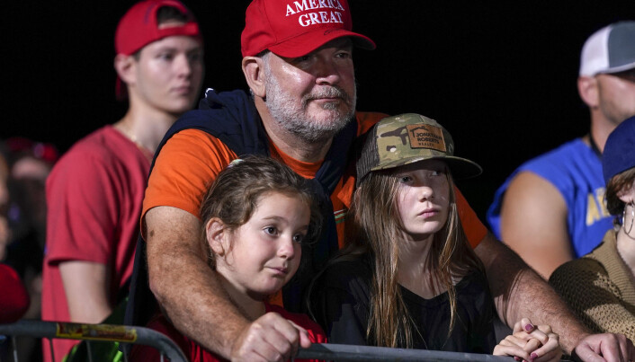 Trump-supportere under et valgmøte i Nord-Carolina. Trump-supportere under et valgmøte i Nord-Carolina.
