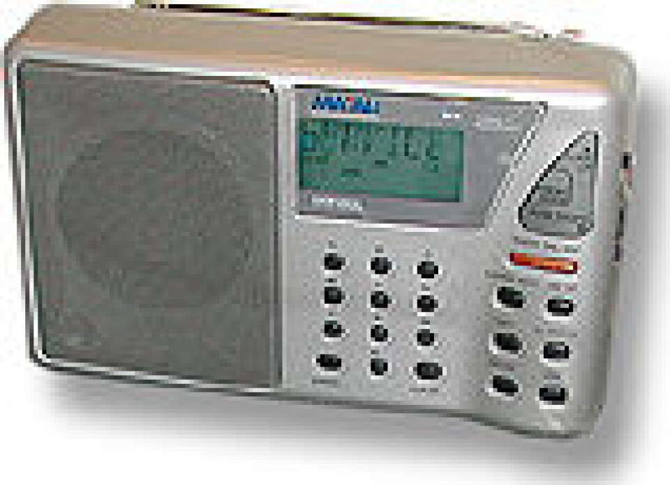 'Prototyp av DRM bordradio på IBC-messa i Amsterdam.'