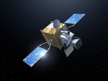 De seks satellittene i Europas nye generasjon av værsatellitter vil gå i bane over ekvator. (Illustrasjon: ESA/P. Carril) De seks satellittene i Europas nye generasjon av værsatellitter vil gå i bane over ekvator. (Illustrasjon: ESA/P. Carril)