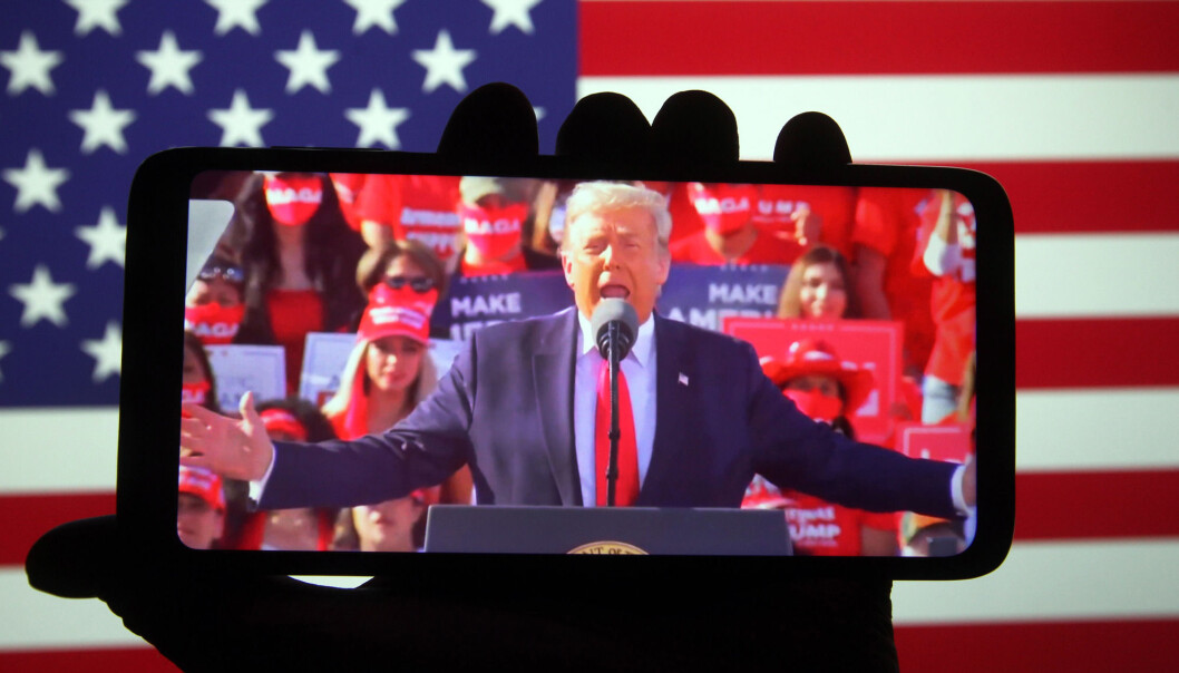 Donald Trump spiller på å være sterk og snakke rett fra levra og har opprettholdt det bildet av seg selv – også i denne valgkampen, ifølge Sigrun Marie Moss. Donald Trump spiller på å være sterk og snakke rett fra levra og har opprettholdt det bildet av seg selv – også i denne valgkampen, ifølge Sigrun Marie Moss.