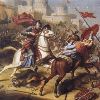 Ridderen Robert de Normandie under slaget om Antioch i 1097. (Foto: (Illustrasjon: J.J. Dassy/Wikimedia Commons)) Ridderen Robert de Normandie under slaget om Antioch i 1097. (Foto: (Illustrasjon: J.J. Dassy/Wikimedia Commons))