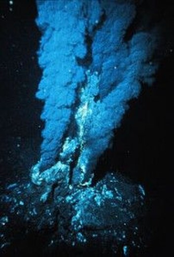 En black smoker i Atlanterhavet. (Foto: Oceanic and Atmospheric Administration) En black smoker i Atlanterhavet. (Foto: Oceanic and Atmospheric Administration)