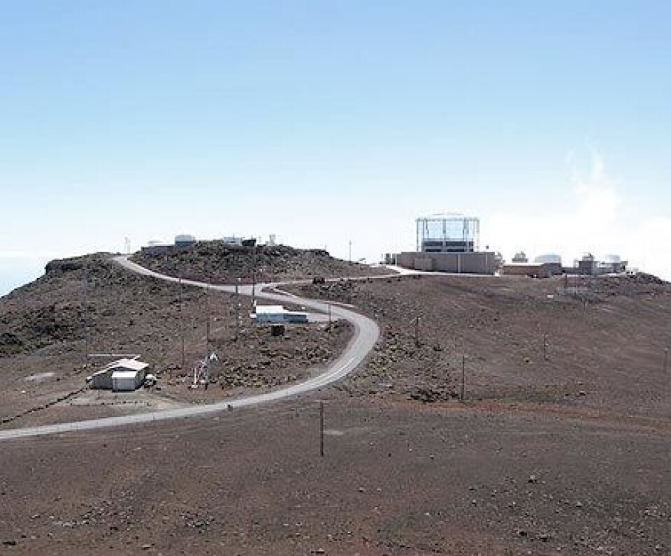 'Haleakala-observatoriet på øya Maui i Hawaii-øygruppen. (Foto: XO-prosjektet)'