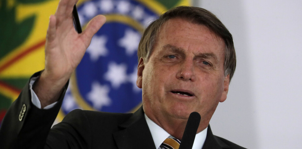 President Jair Bolsonaro er sterk motstander av vaksinen.
