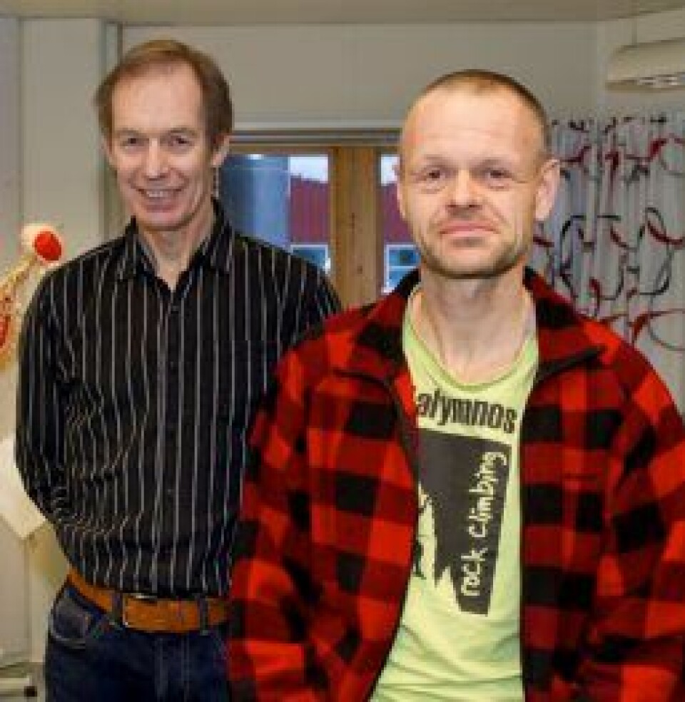 Rune Waaler (t.h.) og Tor Oskar Thomassen. (Foto: Inger Elin Utsi/UiT