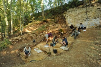 Tre av redskapene ble funnet her, på utgravningsfeltet Abri Peyrony i det sørvestlige Frankrike. Det er et område som kun var bebodd av neandertalerne på tidspunktet da glatterne ble laget. (Foto: Abri Peyrony-prosjektet) Tre av redskapene ble funnet her, på utgravningsfeltet Abri Peyrony i det sørvestlige Frankrike. Det er et område som kun var bebodd av neandertalerne på tidspunktet da glatterne ble laget. (Foto: Abri Peyrony-prosjektet)