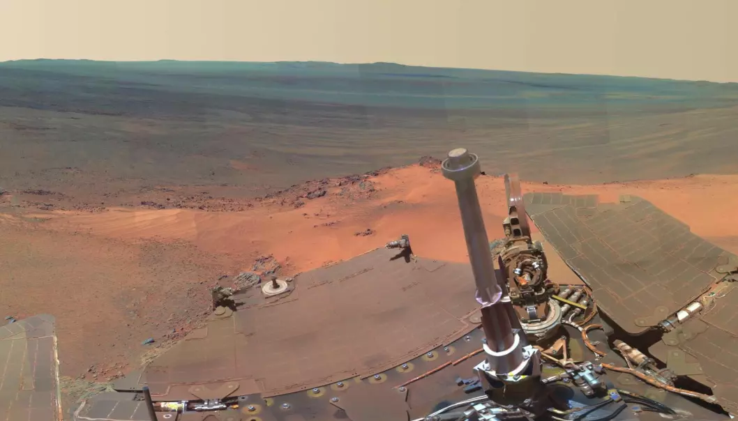 Panoramautsikt over Mars