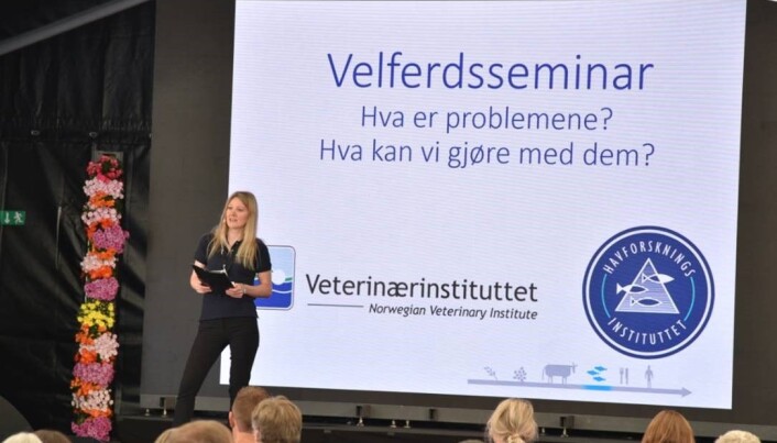 Kristine Gismervik under AquaNor 2019 i Trondheim. Kristine Gismervik under AquaNor 2019 i Trondheim.
