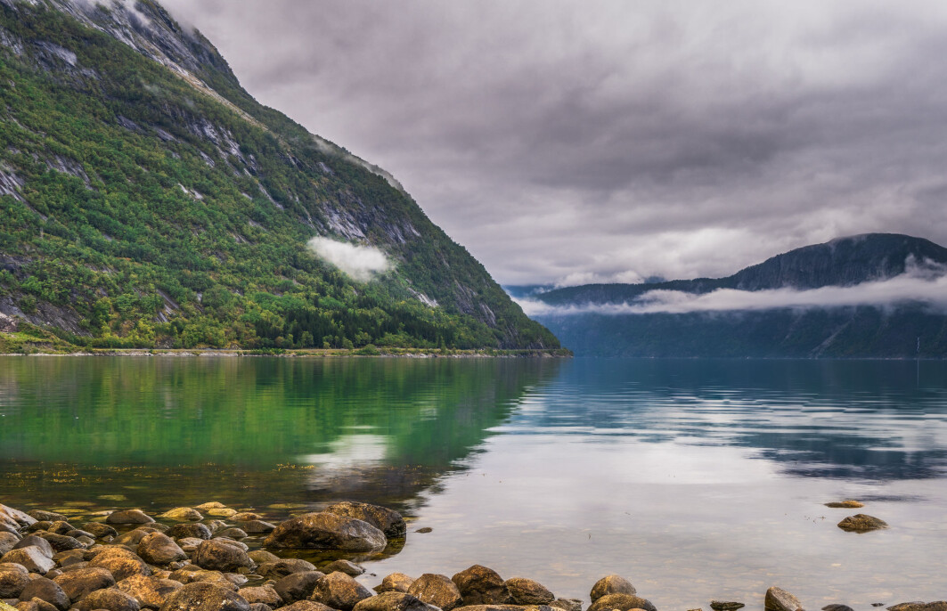 A new study gives insights into how the Hardangerfjord Glacier vanished. It may tell us something about what we are about to witness in Greenland today. Pictured here is the view from the beach on the Eid fjord, the inner branch of the large Hardangerfjorden. A new study gives insights into how the Hardangerfjord Glacier vanished. It may tell us something about what we are about to witness in Greenland today. Pictured here is the view from the beach on the Eid fjord, the inner branch of the large Hardangerfjorden.