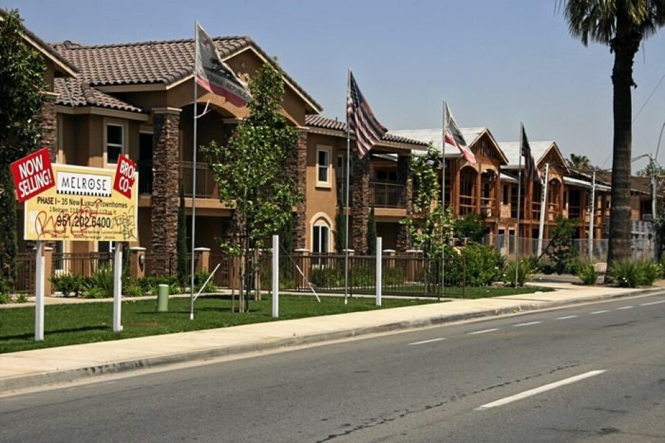 Los Angeles 2008: Flere drives fra hus og hjem og USAs boligkrise blir stadig verre. Långivere tar på seg skyld, salget av nye boliger faller, boligbyggingen stagnerer, lånekrisen varer og tvangssalgene eksploderer. (Foto: Scanpix, Gry Winther)