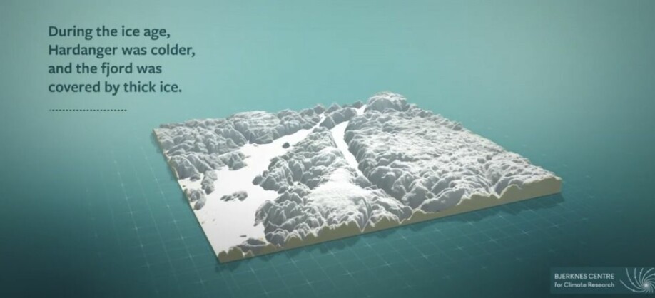 3D-modell av Hardangerfjorden.