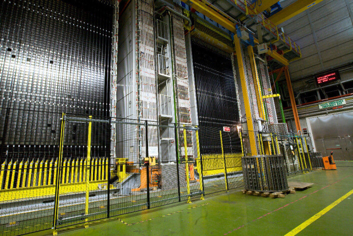 OPERA-detektoren ved Gran Sasso National Laboratory i Italia. (Foto: National Institute of Nuclear Physics Italy) OPERA-detektoren ved Gran Sasso National Laboratory i Italia. (Foto: National Institute of Nuclear Physics Italy)