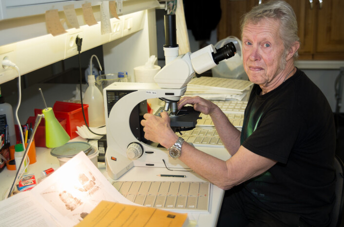 Forsker Sverre Kobro på laboratoriet. (Foto: Erling Fløistad) Forsker Sverre Kobro på laboratoriet. (Foto: Erling Fløistad)
