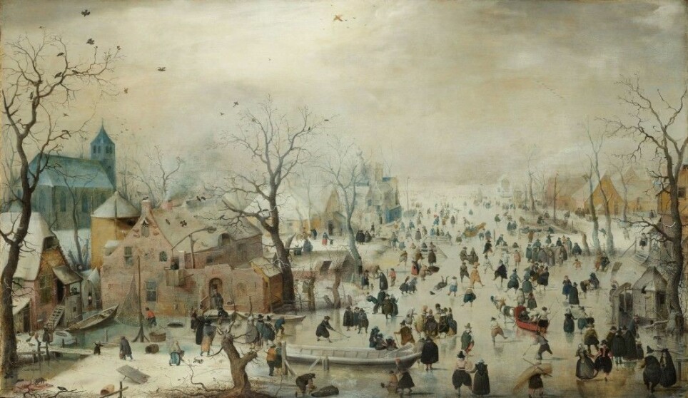 During the period known as the Little Ice Age, temperatures dropped. This painting by Hendrick Avercamp is inspired by the cold periods, when people could ice skate on rivers and lakes in the Netherlands.