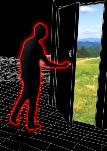 Fysikeren Silas Beane har foreslått et eksperiment for å finne ut om vi er simuleringer i et større univers utenfor. (Foto: (Illustrasjon: Per Byhring, forskning.no)) Fysikeren Silas Beane har foreslått et eksperiment for å finne ut om vi er simuleringer i et større univers utenfor. (Foto: (Illustrasjon: Per Byhring, forskning.no))