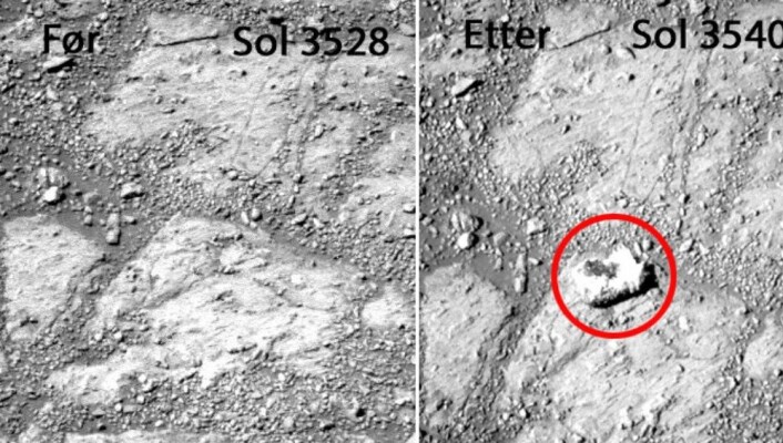 Bilde av steinen. (Foto: NASA) Bilde av steinen. (Foto: NASA)