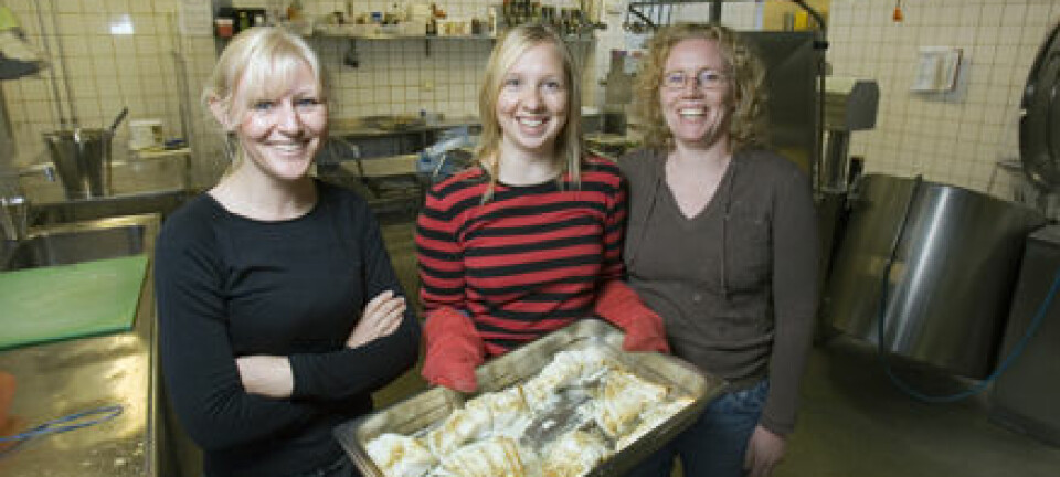 "Anita Hansen, Lene Bakke og Lisbeth Dahl driv prosjektet i Bergen fengsel som skal teste om innsette får betre impulskontroll av å ete feit fisk."
