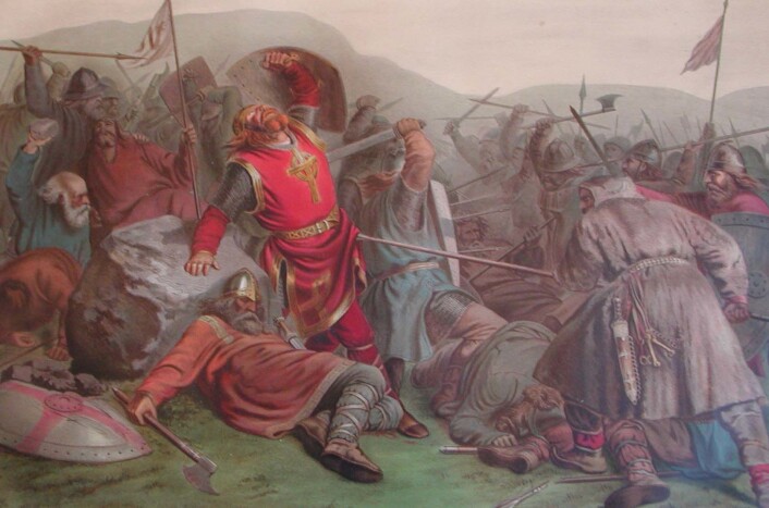 Olav den Helliges død i slaget på Stiklestad, malt av Peter Nicolai Arbo i 1859. (Foto: Wikimedia Commons) Olav den Helliges død i slaget på Stiklestad, malt av Peter Nicolai Arbo i 1859. (Foto: Wikimedia Commons)