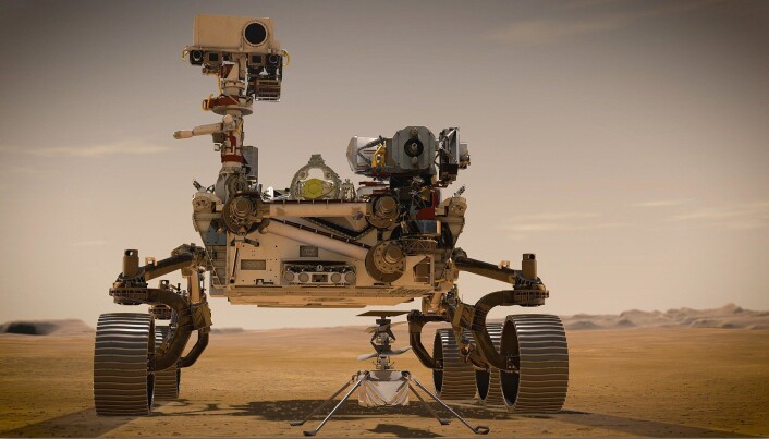 Slik ser en kunstner for seg den nye Mars-roveren på overflaten. Den er en videreutvikling av Mars-roveren curiosity, som har kjørt rundt på planeten i flere år. Slik ser en kunstner for seg den nye Mars-roveren på overflaten. Den er en videreutvikling av Mars-roveren curiosity, som har kjørt rundt på planeten i flere år.