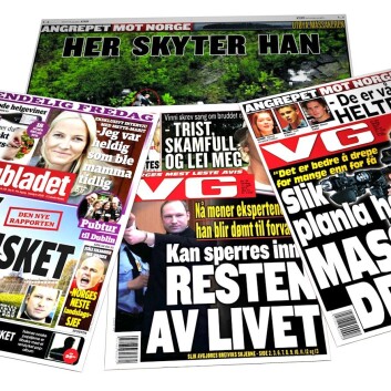 En god dekning av rettsaken er viktig for tilliten til rettssystemet. (Foto: (Faksimiler: VG 24.7.2011 og 11.4.2012, og Dagbladet 13.4.2012. Montasje: Per Byhring)) En god dekning av rettsaken er viktig for tilliten til rettssystemet. (Foto: (Faksimiler: VG 24.7.2011 og 11.4.2012, og Dagbladet 13.4.2012. Montasje: Per Byhring))