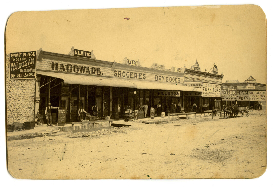 The main street in Clifton, Texas, 1898. After the railroad came through the Bosque Valley in 1881, Norwegian immigrants and all others got an excellent connection with Galveston in the south and Fort Wort/Dallas in the North. Clifton became the most important town in the county. Several of the businesses along the street were operated by Norwegian and German immigrants. The main street in Clifton, Texas, 1898. After the railroad came through the Bosque Valley in 1881, Norwegian immigrants and all others got an excellent connection with Galveston in the south and Fort Wort/Dallas in the North. Clifton became the most important town in the county. Several of the businesses along the street were operated by Norwegian and German immigrants.
