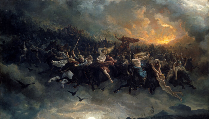 Følget til Lussi har mange likhetstrekk med Åsgårdsreia, som har inspirert mange kunstnere. Dette var en flokk med gjenferd og andre overnaturlige skapninger som for gjennom lufta ved juletider. Følget til Lussi har mange likhetstrekk med Åsgårdsreia, som har inspirert mange kunstnere. Dette var en flokk med gjenferd og andre overnaturlige skapninger som for gjennom lufta ved juletider.