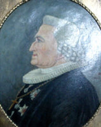 "Johan Nordahl Brun. Maleri i Domkirken i Bergen." "Johan Nordahl Brun. Maleri i Domkirken i Bergen."