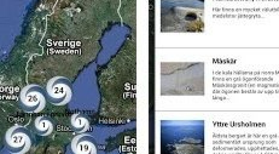 På tur med geologi-app