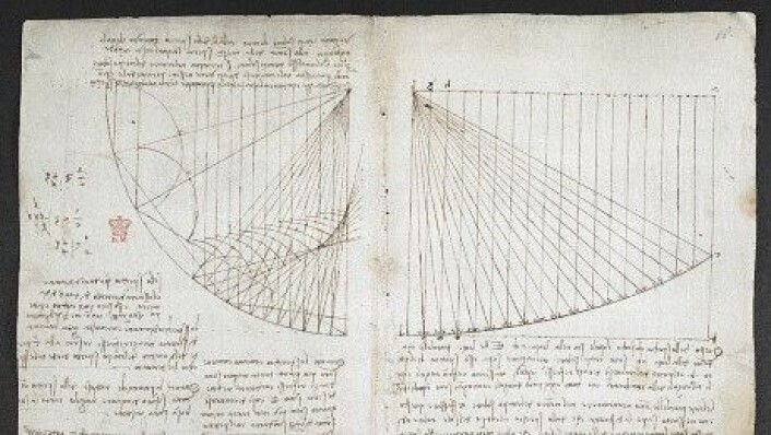 Geniets notater inneholder mye tekst og illustrasjoner. Dette er bare én av de flere hundre sidene som du kan utforske på bibliotekets nettsider. (Foto: British Library) Geniets notater inneholder mye tekst og illustrasjoner. Dette er bare én av de flere hundre sidene som du kan utforske på bibliotekets nettsider. (Foto: British Library)