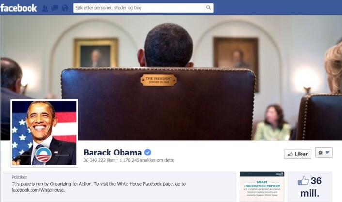 (Foto: skjermdump fra en av Obamas Facebooksider) (Foto: skjermdump fra en av Obamas Facebooksider)