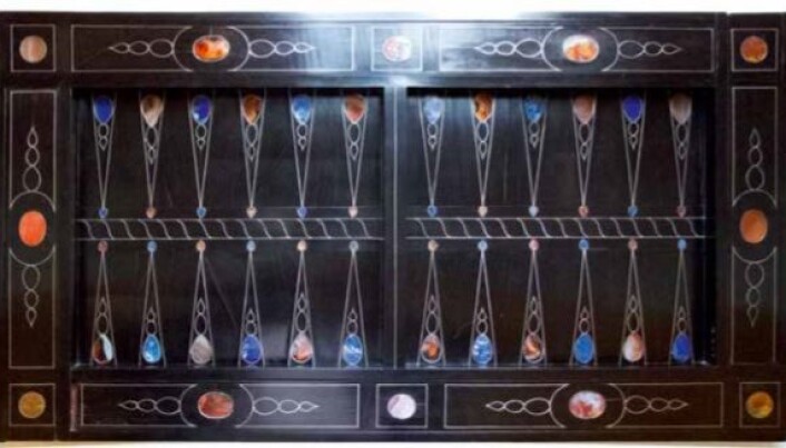 Slik så backgammon-brettet fra kunstkabinettet til Gustavus Adolphus ut. Slik så backgammon-brettet fra kunstkabinettet til Gustavus Adolphus ut.