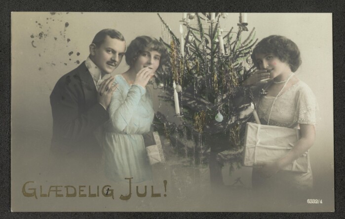 Slik kunne julekort se ut i 1920. Slik kunne julekort se ut i 1920.