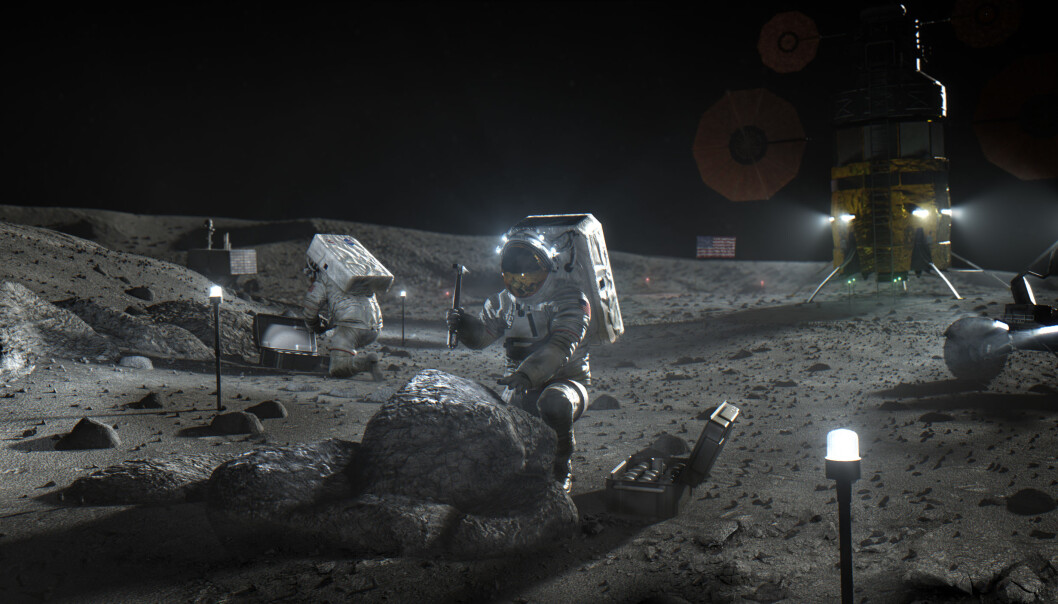 Slik ser NASA for seg at den neste månelandingen vil bli. Dette er kun en illustrasjon. Slik ser NASA for seg at den neste månelandingen vil bli. Dette er kun en illustrasjon.