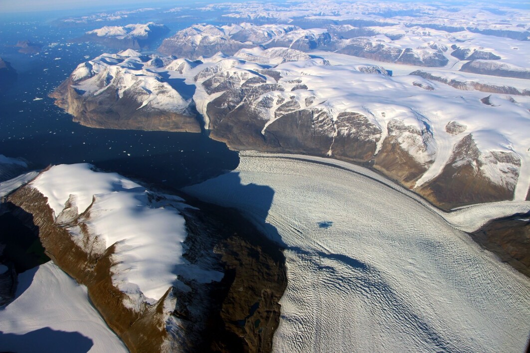 The Greenland ice sheet is the second largest ice cap in the world. The Greenland ice sheet is the second largest ice cap in the world.